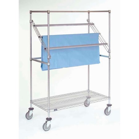 Nexel Chrome High Profile Sterile Wrap Rack, 60L x 24W x 68H SWR2460C